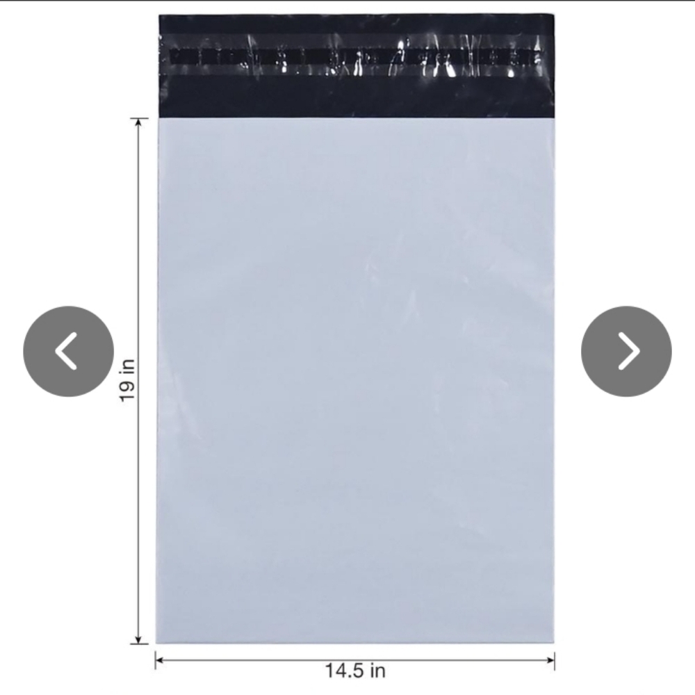 14-1/2" x 19" Poly Mailers 10 Count Self-Seal Shipping Bags White Office